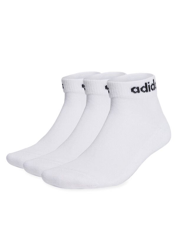 adidas adidas Unisex nizke nogavice Linear Ankle Socks Cushioned Socks 3 Pairs HT3457 Bela