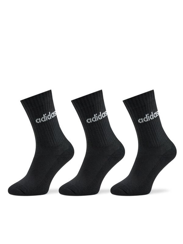 adidas adidas Visoke nogavice Unisex Linear Crew Cushioned Socks 3 Pairs IC1301 Črna