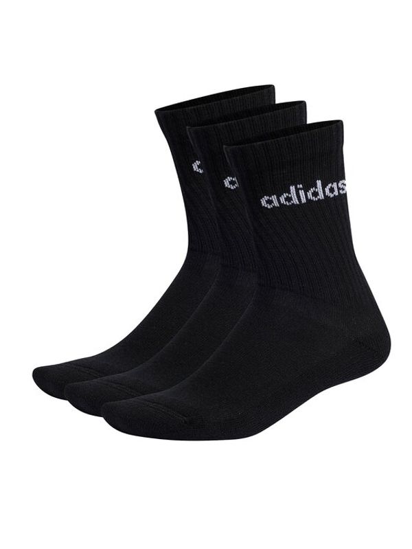 adidas adidas Visoke nogavice Unisex Linear Crew Cushioned Socks 3 Pairs IC1301 Črna