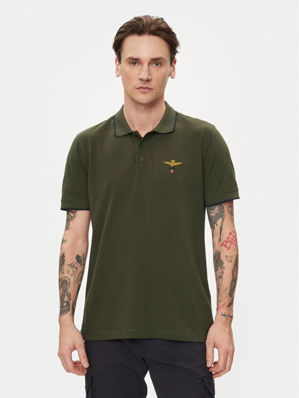 Aeronautica Militare Aeronautica Militare Polo majica 241PO1308P82 Khaki Regular Fit