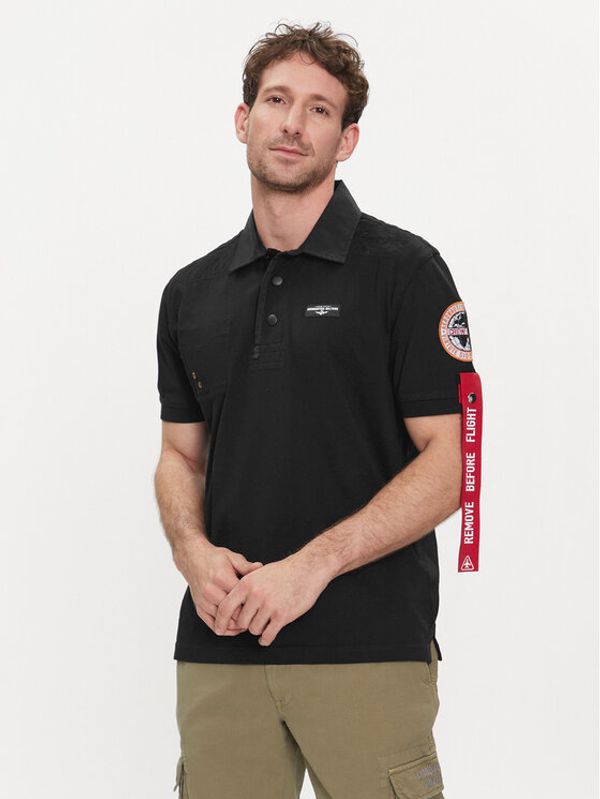 Aeronautica Militare Aeronautica Militare Polo majica 241PO1769J611 Črna Regular Fit