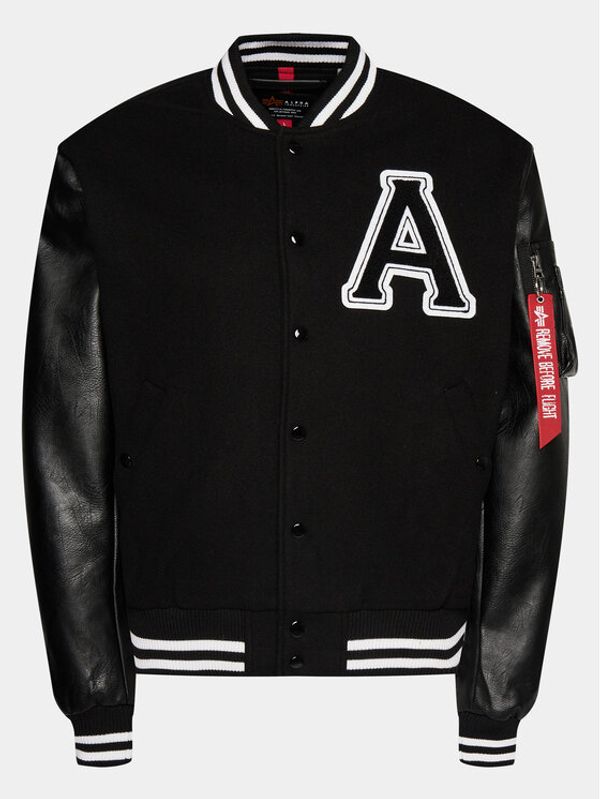 Alpha Industries Alpha Industries Bomber jakna College 146111 Črna Relaxed Fit