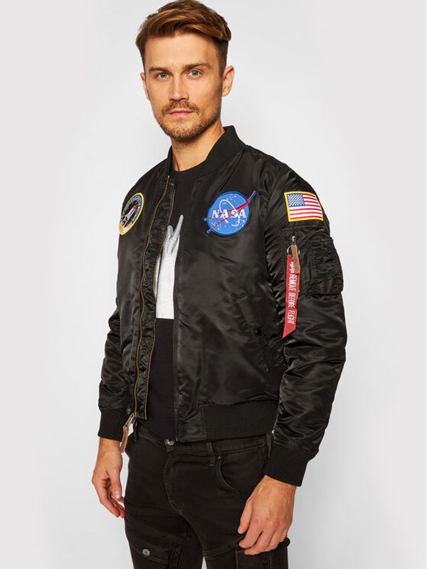 Alpha Industries Alpha Industries Bomber jakna Nasa 166107 Črna Regular Fit