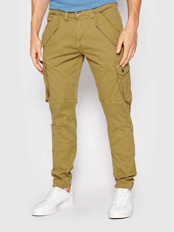 Alpha Industries Alpha Industries Hlače iz tkanine Combat 126215 Zelena Slim Fit