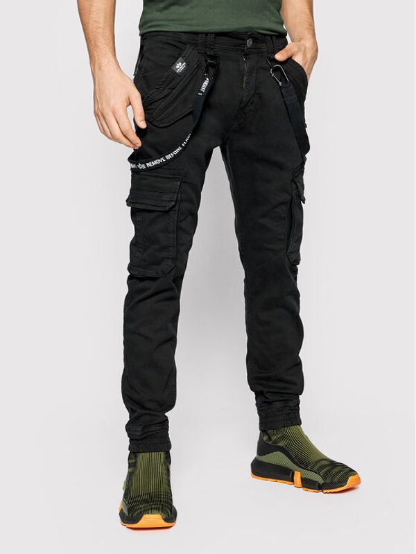 Alpha Industries Alpha Industries Hlače iz tkanine Utility 128202 Črna Slim Fit