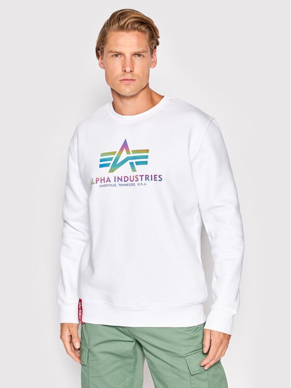 Alpha Industries Alpha Industries Jopa Basic Rainbow Print 178302RR Bela Regular Fit