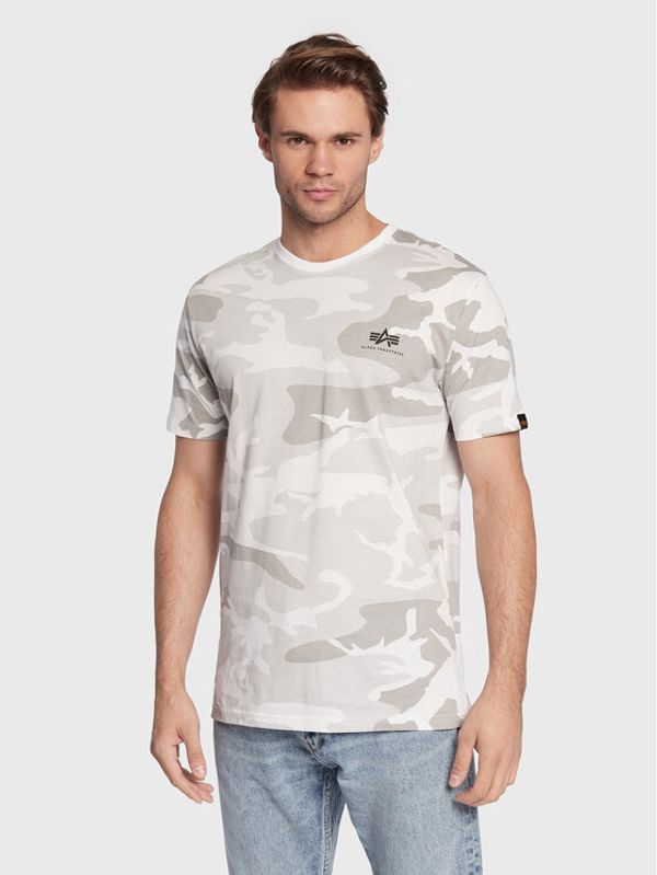 Alpha Industries Alpha Industries Majica Backprint T Camo 128507C Bela Regular Fit