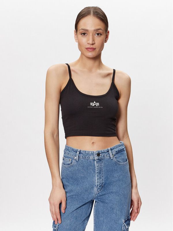 Alpha Industries Alpha Industries Majica Basic 116082 Črna Cropped Fit