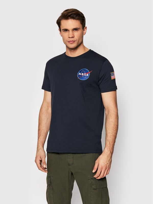 Alpha Industries Alpha Industries Majica Space Shuttle 176507 Mornarsko modra Regular Fit