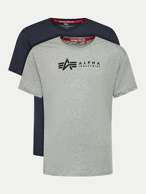 Alpha Industries Alpha Industries Set dveh majic Alpha Label 118534 Pisana Regular Fit