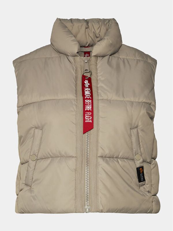 Alpha Industries Alpha Industries Telovnik Puffer Vest Cropped 138007 Bež Regular Fit