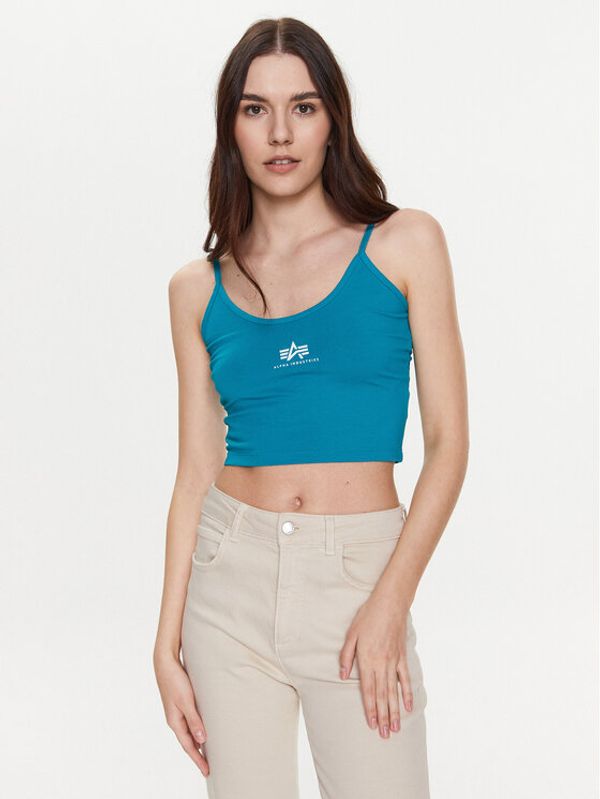 Alpha Industries Alpha Industries Top Basic 116082 Modra Cropped Fit