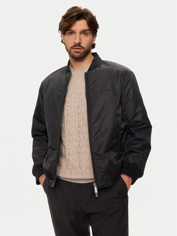 Armani Exchange Armani Exchange Bomber jakna 6DZB01 ZN4WZ 1200 Črna Regular Fit