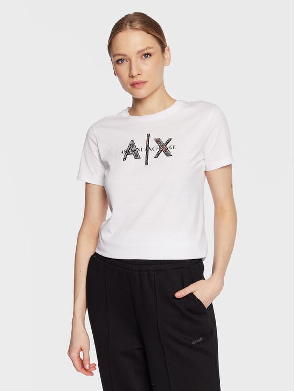 Armani Exchange Armani Exchange Majica 3RYTBQ YJG3Z 1000 Bela Regular Fit