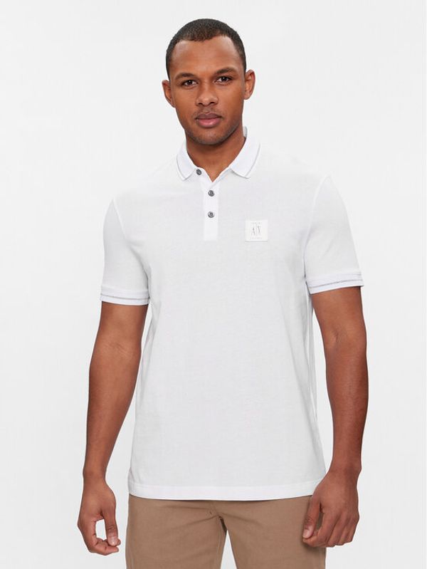 Armani Exchange Armani Exchange Polo majica 8NZFPQ ZJH4Z 1100 Bela Regular Fit