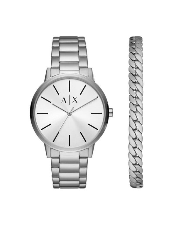 Armani Exchange Armani Exchange Ročna ura Cayde AX7138SET Srebrna