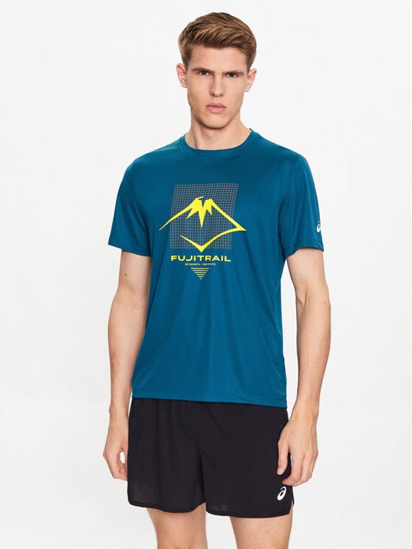 Asics Asics Majica ASICS Fujitrail Logo SS Top Tee Modra Regular Fit