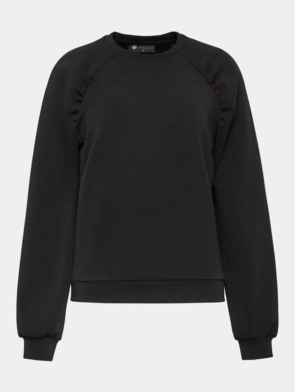 Athlecia Athlecia Jopa Jillnana W Balloon Sleeve Sweat EA223322 Črna Regular Fit
