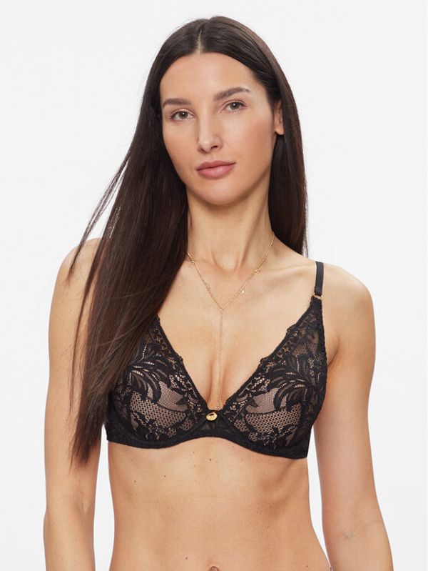 Aubade Aubade Nedrček s kostjo Gold Pleasure 1DN81 Črna