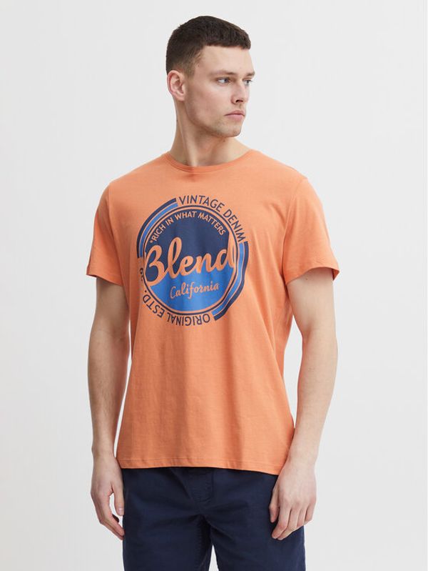 Blend Blend Majica 20715308 Oranžna Regular Fit