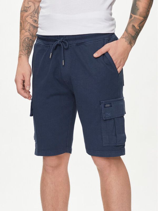 Blend Blend Kratke hlače iz tkanine 20716745 Mornarsko modra Regular Fit