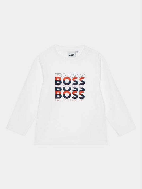 Boss Boss Bluza J95362 Bela Regular Fit