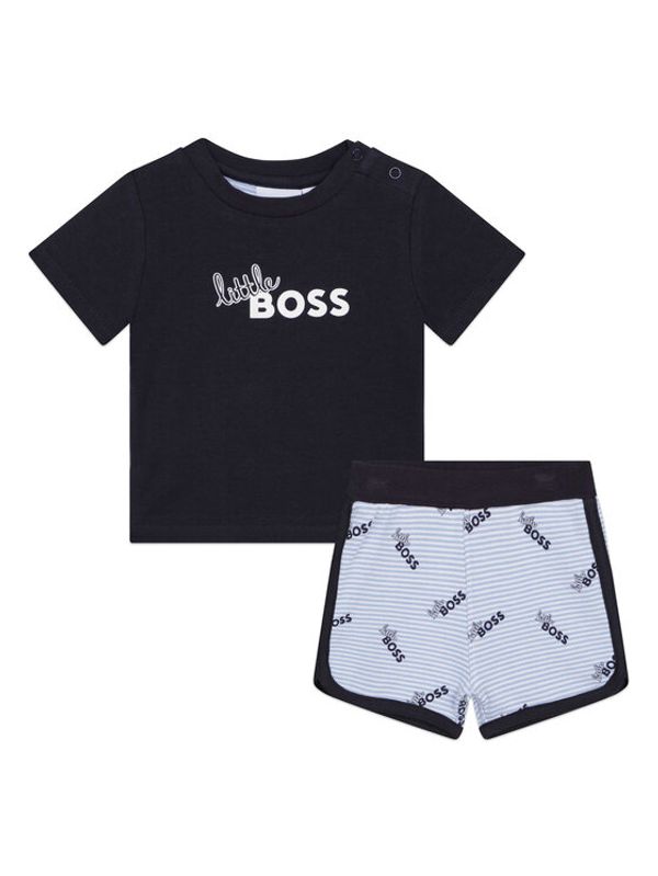 Boss Boss Komplet majica in športne kratke hlače J98415 Mornarsko modra Regular Fit