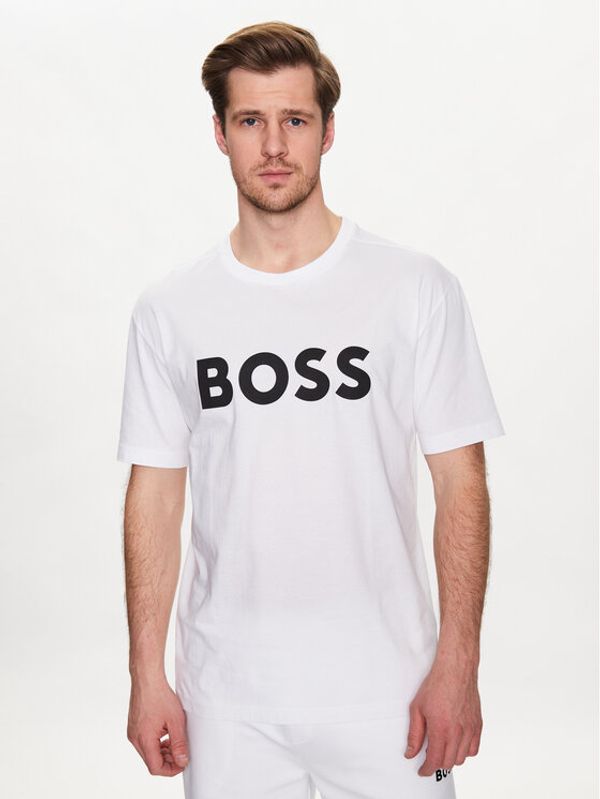 Boss Boss Majica 50483774 Bela Relaxed Fit