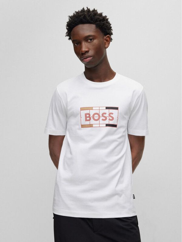 Boss Boss Majica 50486210 Bela Slim Fit