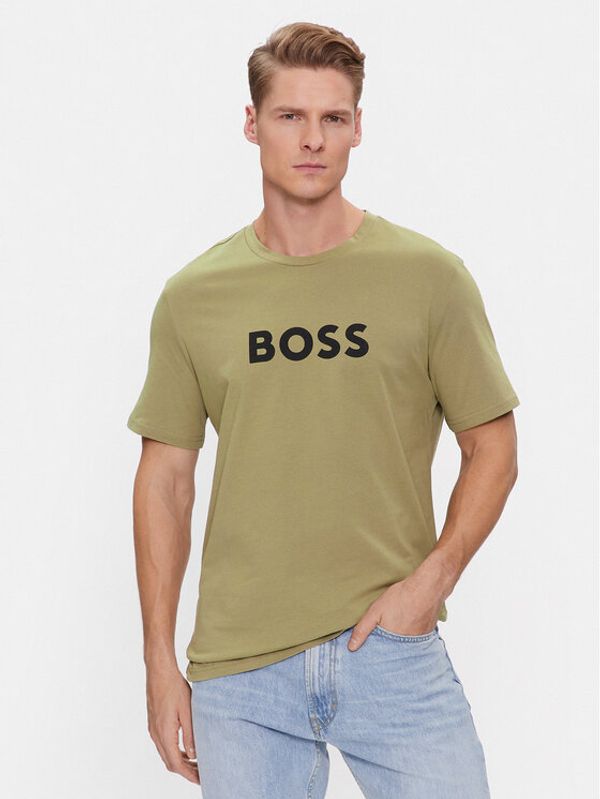 Boss Boss Majica 50491706 Zelena Regular Fit