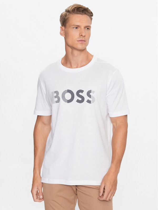 Boss Boss Majica 50494106 Bela Regular Fit