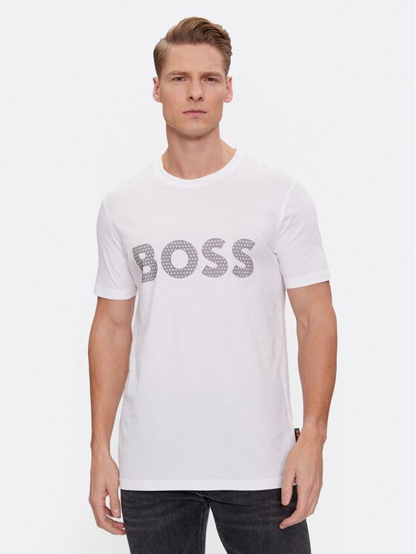 Boss Boss Majica 50495719 Bela Regular Fit