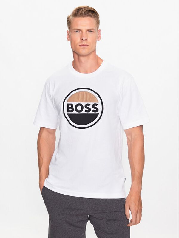 Boss Boss Majica 50496223 Bela Regular Fit