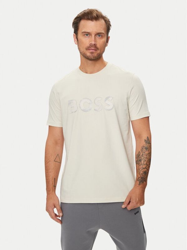 Boss Boss Majica Jagged 1 50519365 Écru Relaxed Fit