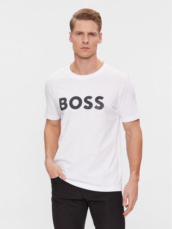 Boss Boss Majica Mirror 1 50506363 Bela Regular Fit