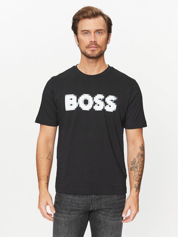 Boss Boss Majica Tedigitallogo 50503542 Črna Regular Fit