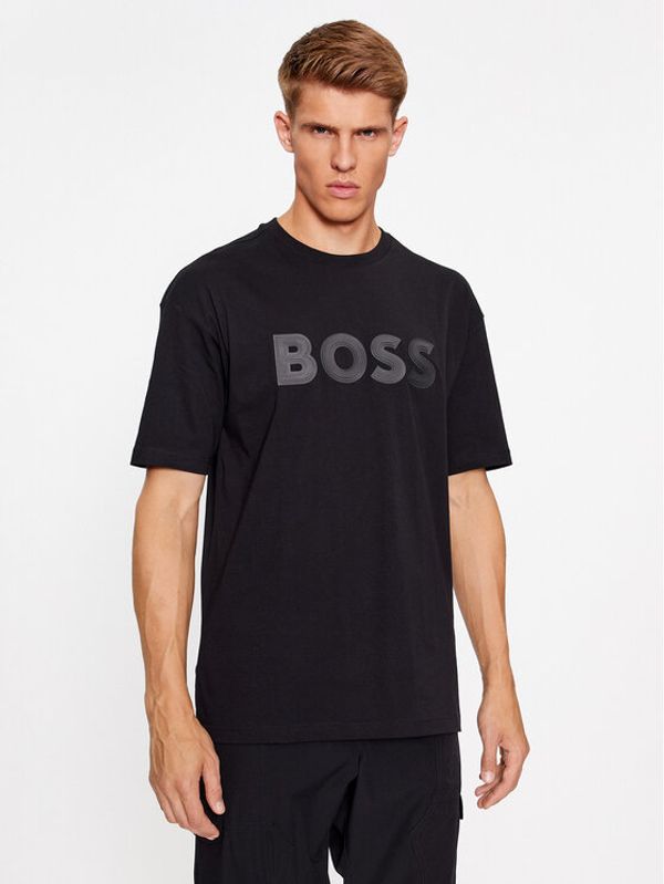 Boss Boss Majica Tee Lotus 50501232 Črna Regular Fit