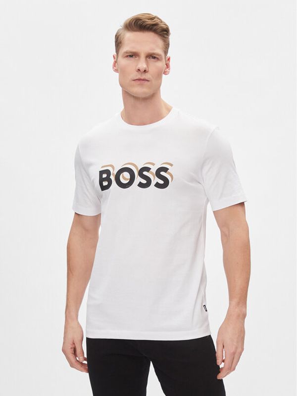 Boss Boss Majica Tiburt 427 50506923 Bela Regular Fit