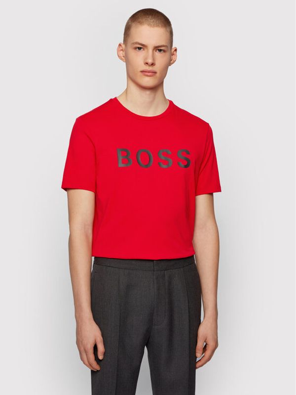 Boss Boss Majica Tiburt 50430889 Rdeča Regular Fit