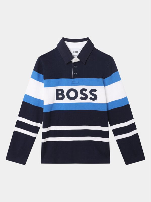 Boss Boss Polo majica J25O96 D Mornarsko modra Regular Fit