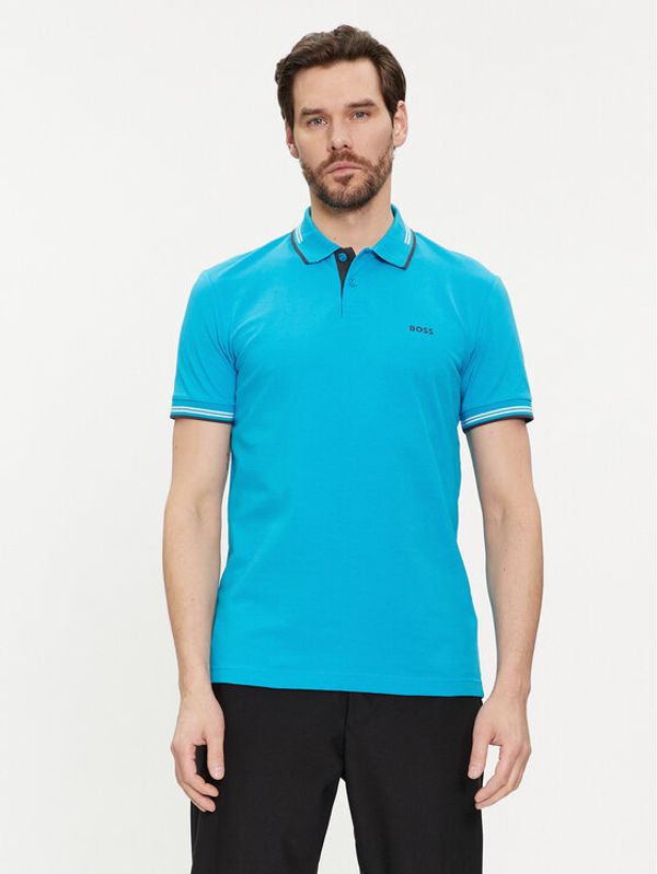 Boss Boss Polo majica Paul 50506193 Modra Slim Fit