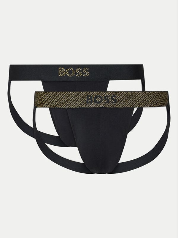 Boss Boss Set 2 parov slipov Jock Strap 50524439 Črna