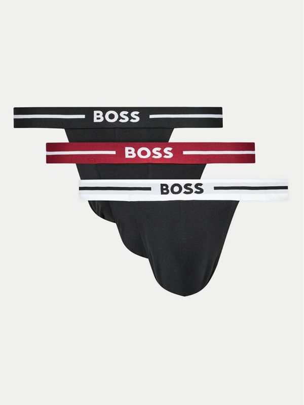 Boss Boss Set 3 parov slipov Jock Strap 50517823 Črna