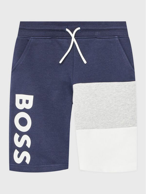 Boss Boss Športne kratke hlače J24826 D Mornarsko modra Regular Fit
