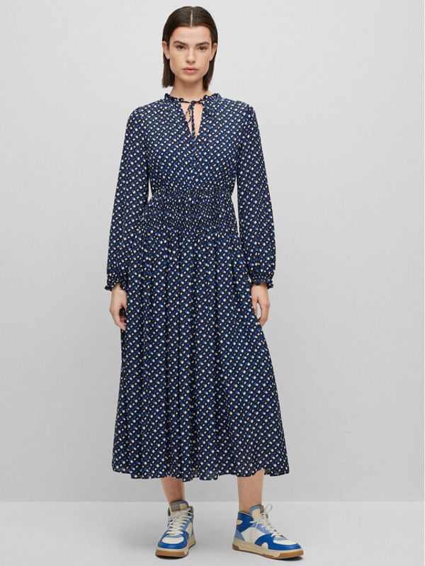 Boss Boss Vsakodnevna obleka Dasota1 50489738 Mornarsko modra Relaxed Fit