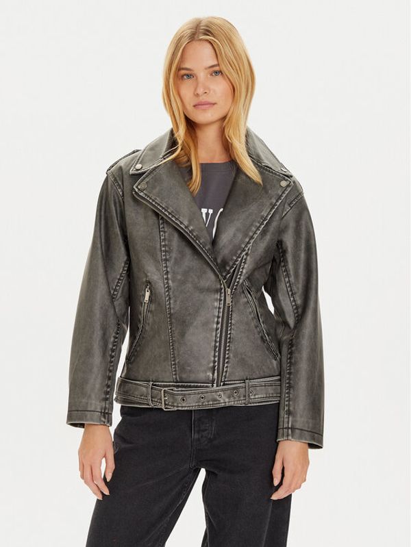 Brave Soul Brave Soul Jakna iz umetnega usnja LJK-JOSIANE Črna Regular Fit