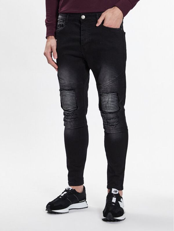 Brave Soul Brave Soul Jeans hlače MJN-BIKERCHARC Črna Skinny Fit