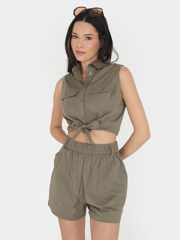 Brave Soul Brave Soul Srajca LWT-548ELIZABETH Khaki Straight Fit