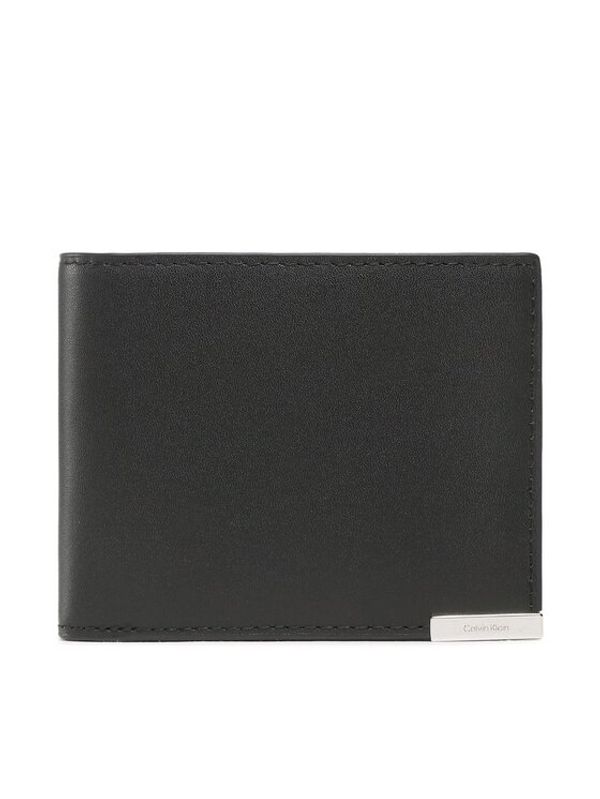 Calvin Klein Calvin Klein Velika moška denarnica Modern Plaque Bifold 6cc W/Bill K50K509975 Črna