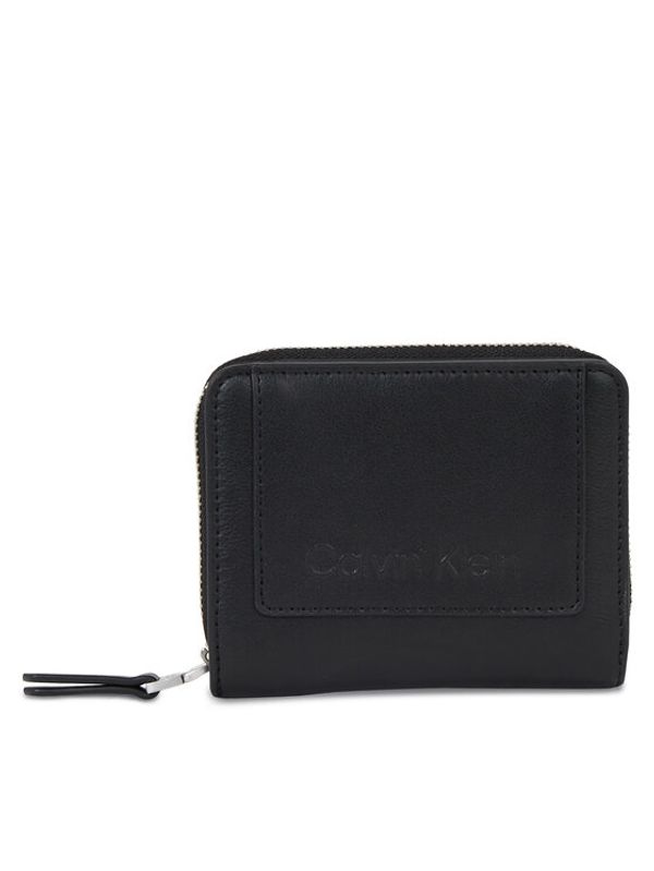 Calvin Klein Calvin Klein Ženska denarnica Ck Set Zip Around W/Flap Md K60K611099 Črna